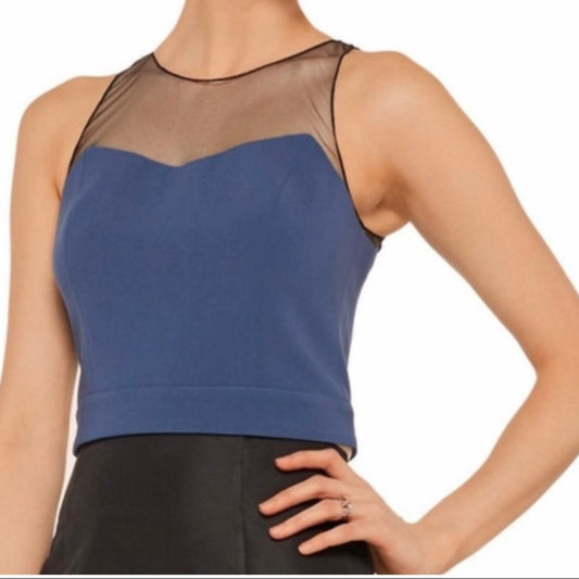 NWT Noir Sachin & Babi Cropped Mesh Top Size M