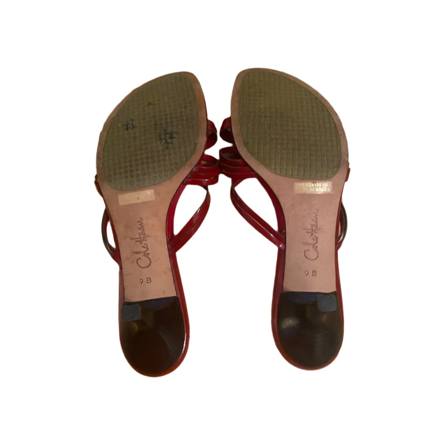 Cole Haan Red Patent Leather Sandals Size 9