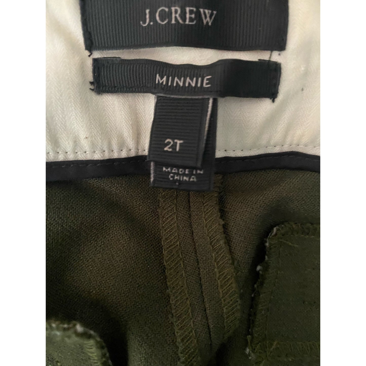 J. Crew Minnie Olive Green Pants Size 2T