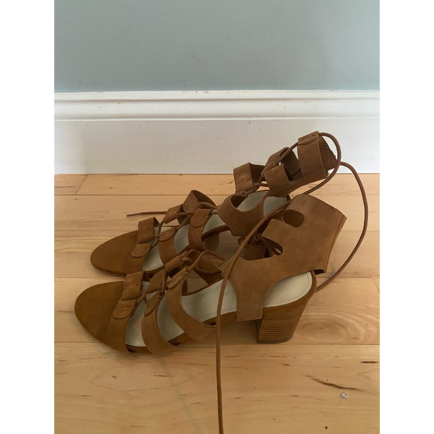 Marc Fisher Patsey Leather Gladiator Heels Size 8.5