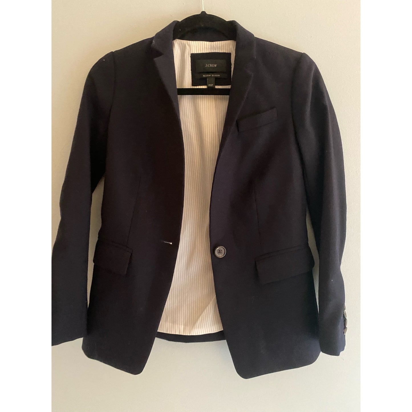 NWOT J. Crew Navy Wool Regent Blazer Size 000P