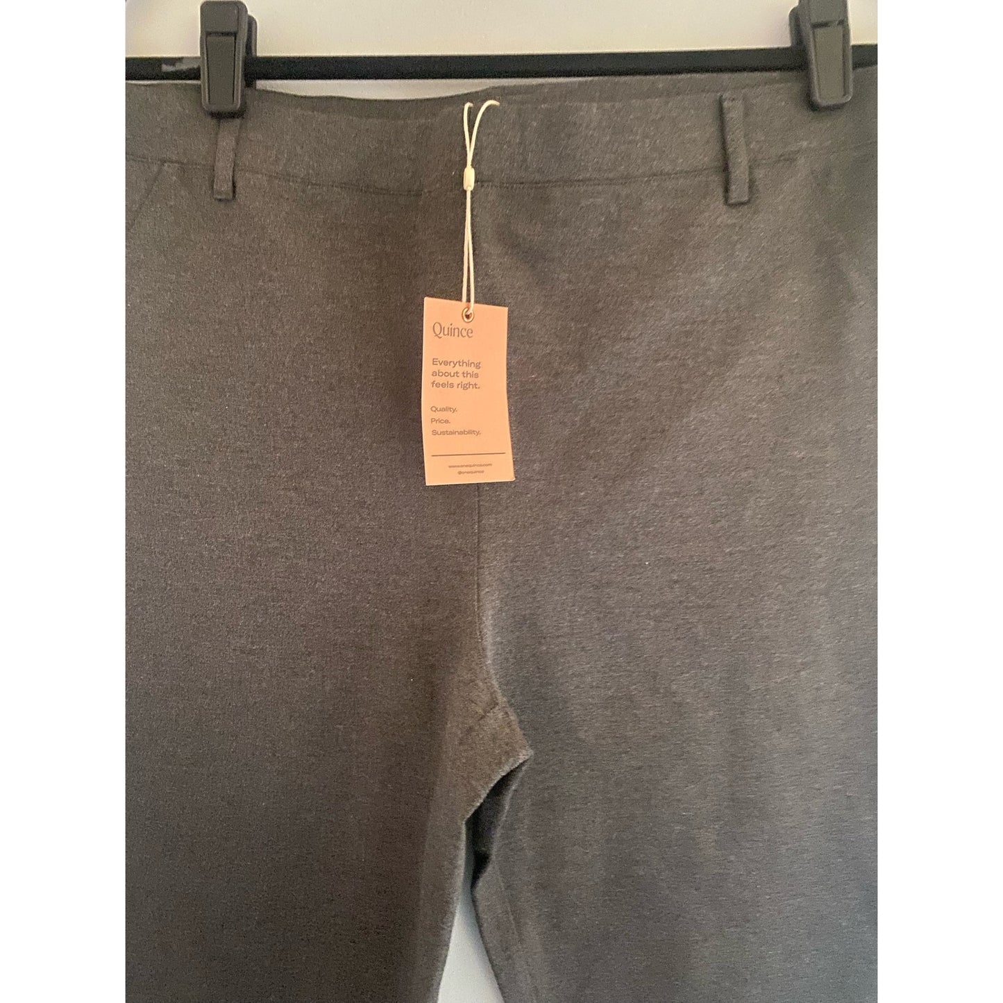 NWT Quince Ultra-Stretch Ponte Bootcut Pants in Gray Size L