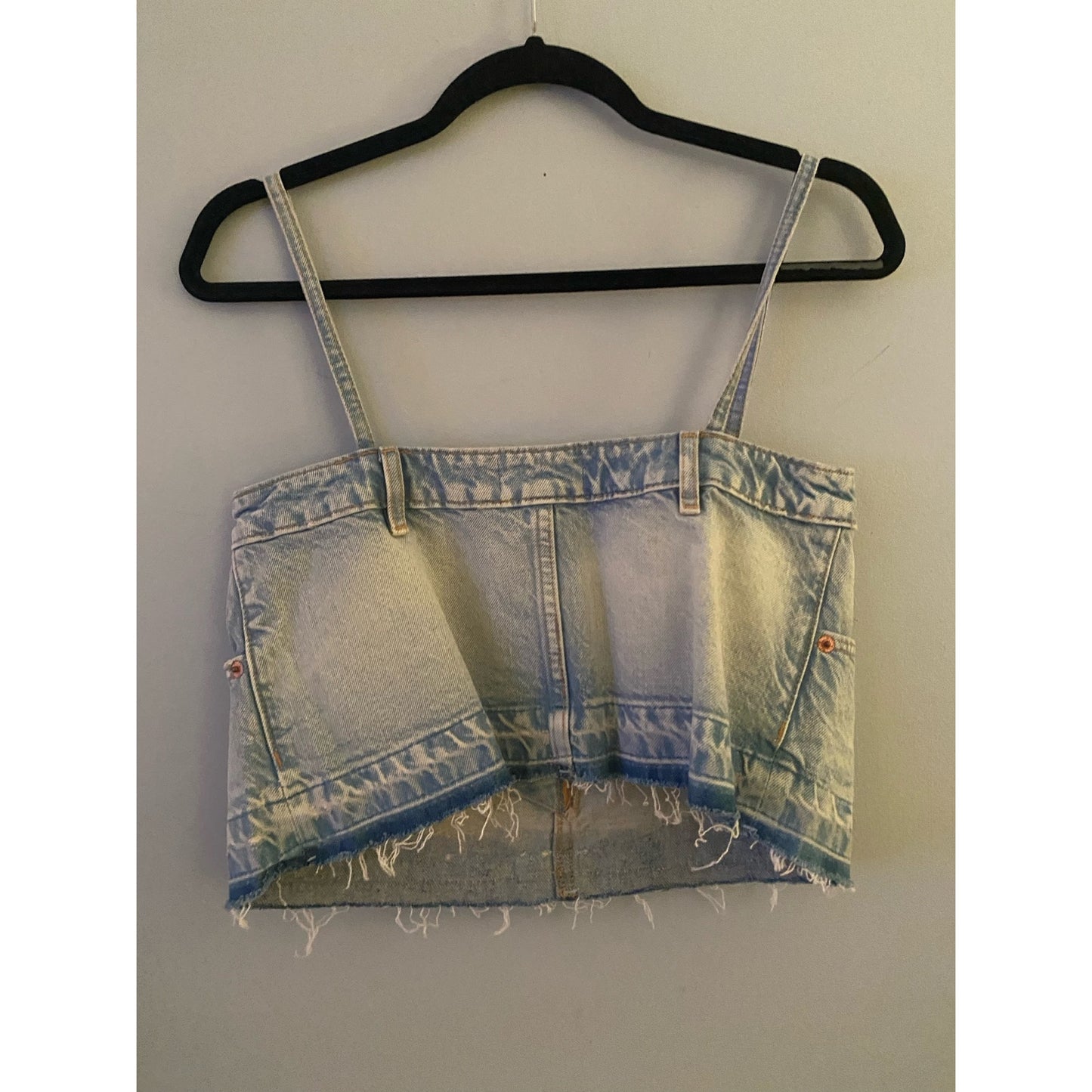 NWOT Zara Denim Cropped Top Size XS