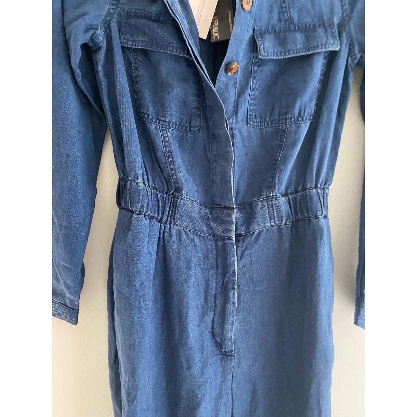 NWT Banana Republic Denim Tencel Jumpsuit Size 0