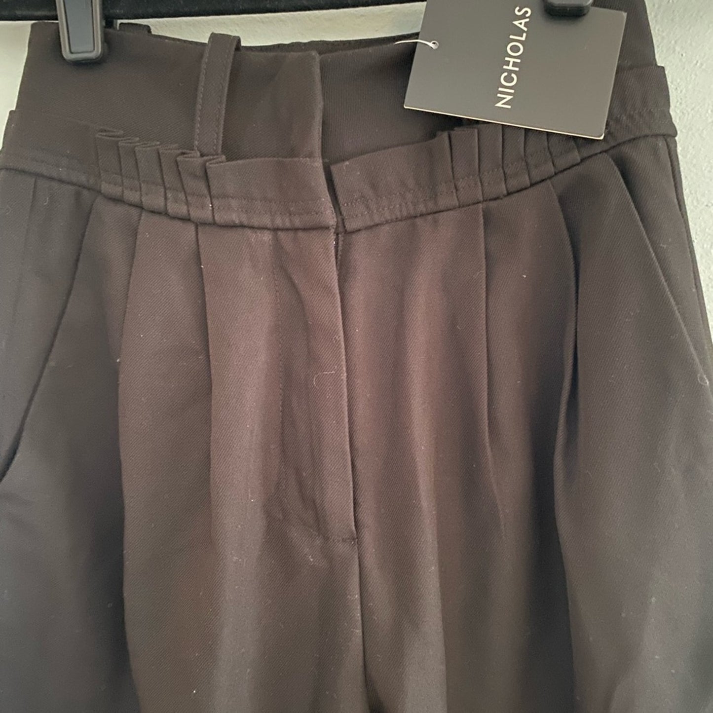 NWT Nicholas Black Twill High-Waisted Pants Size 2