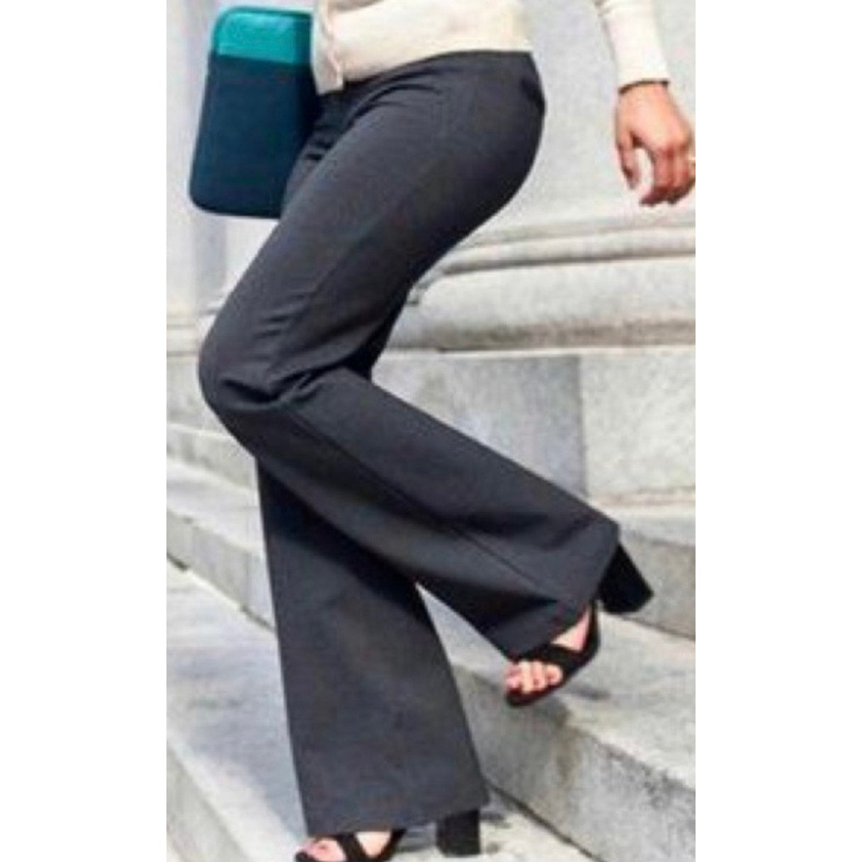 Betabrand Dress Yoga Pant in Charcoal Size S Long