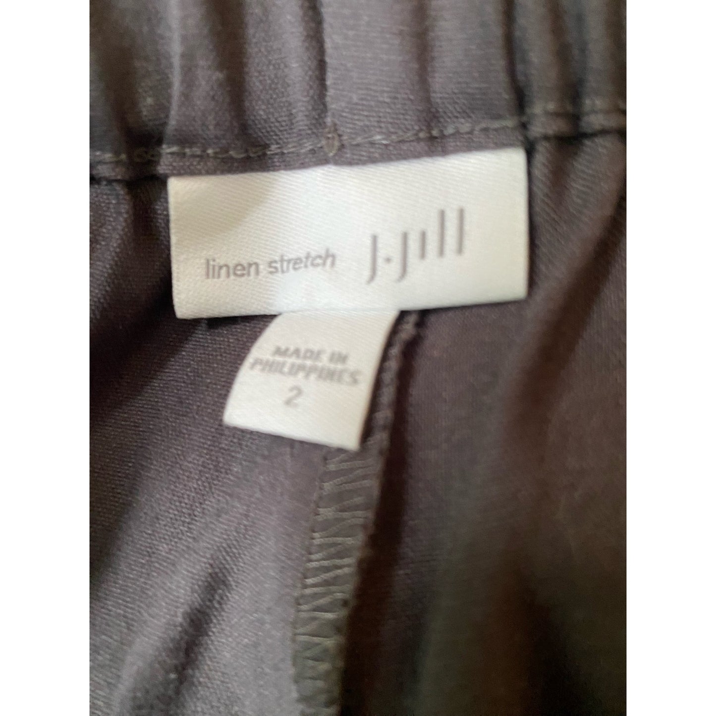 J. Jill Linen Blend Stretch Pull on Pants Size 2