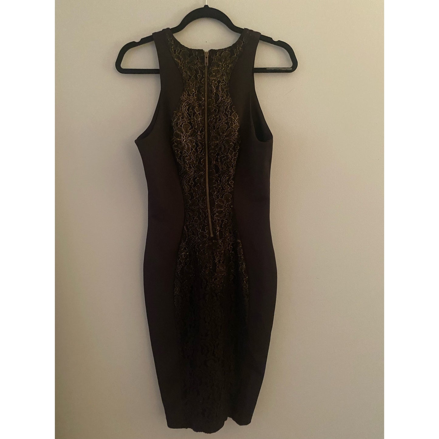 NWOT Torn By Ronny Kobo Shiran Black Lace Dress Size L