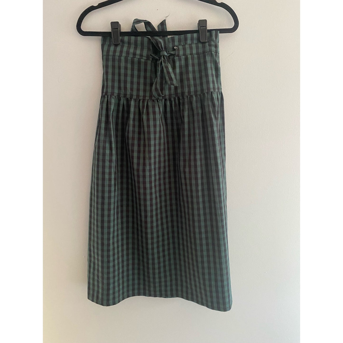 NWT Draper James RSVP Paperbag Waist Skirt in Green Black Size XS