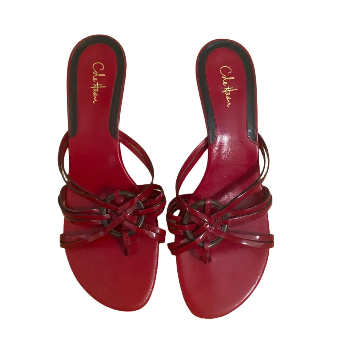 Cole Haan Red Patent Leather Sandals Size 9