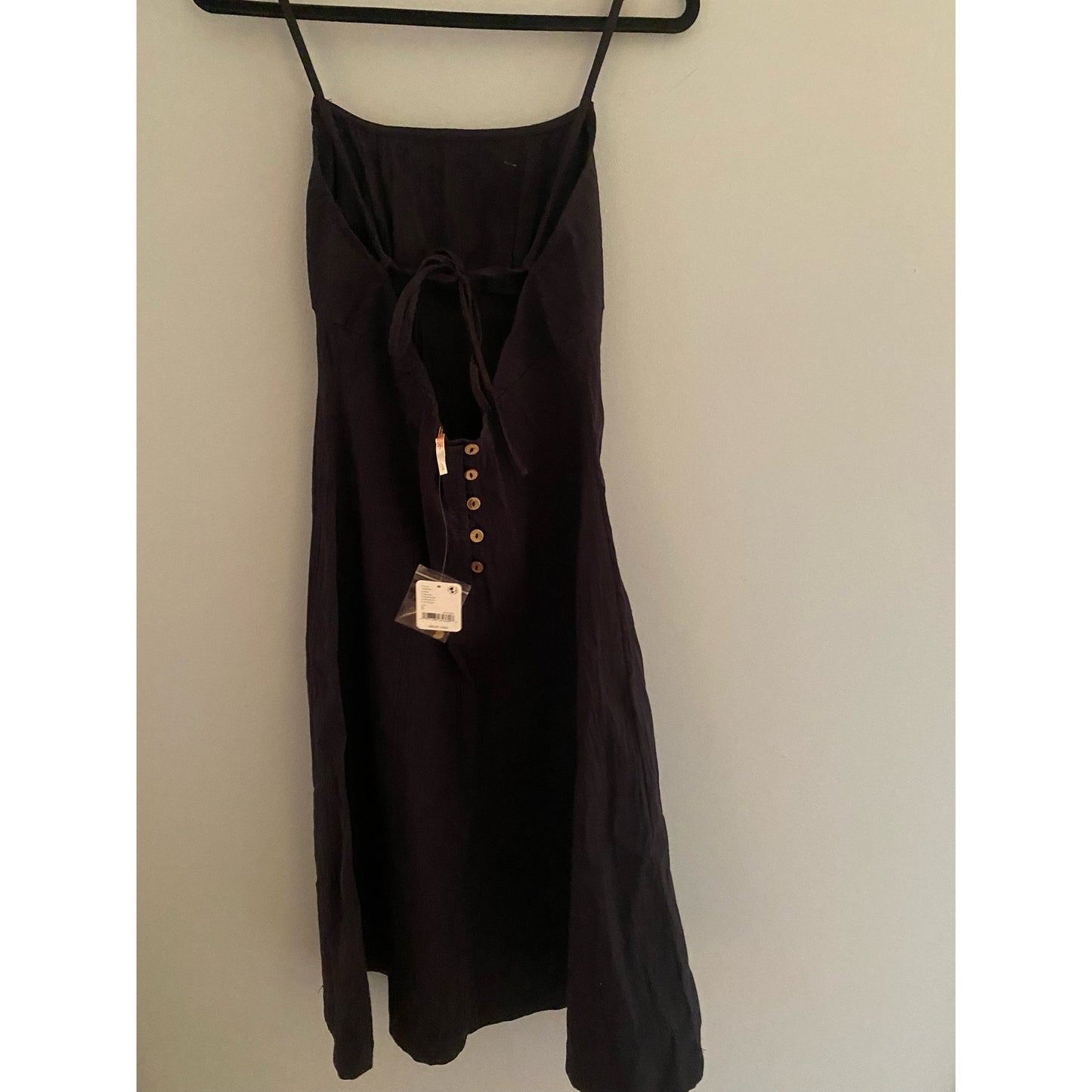 NWT Black Strappy Midi Dress Size L