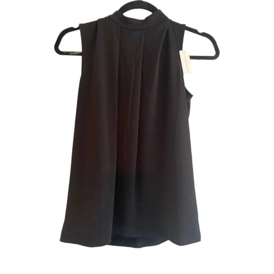 NWT Black Mock Neck Sleeveless Stretch Top Size XS