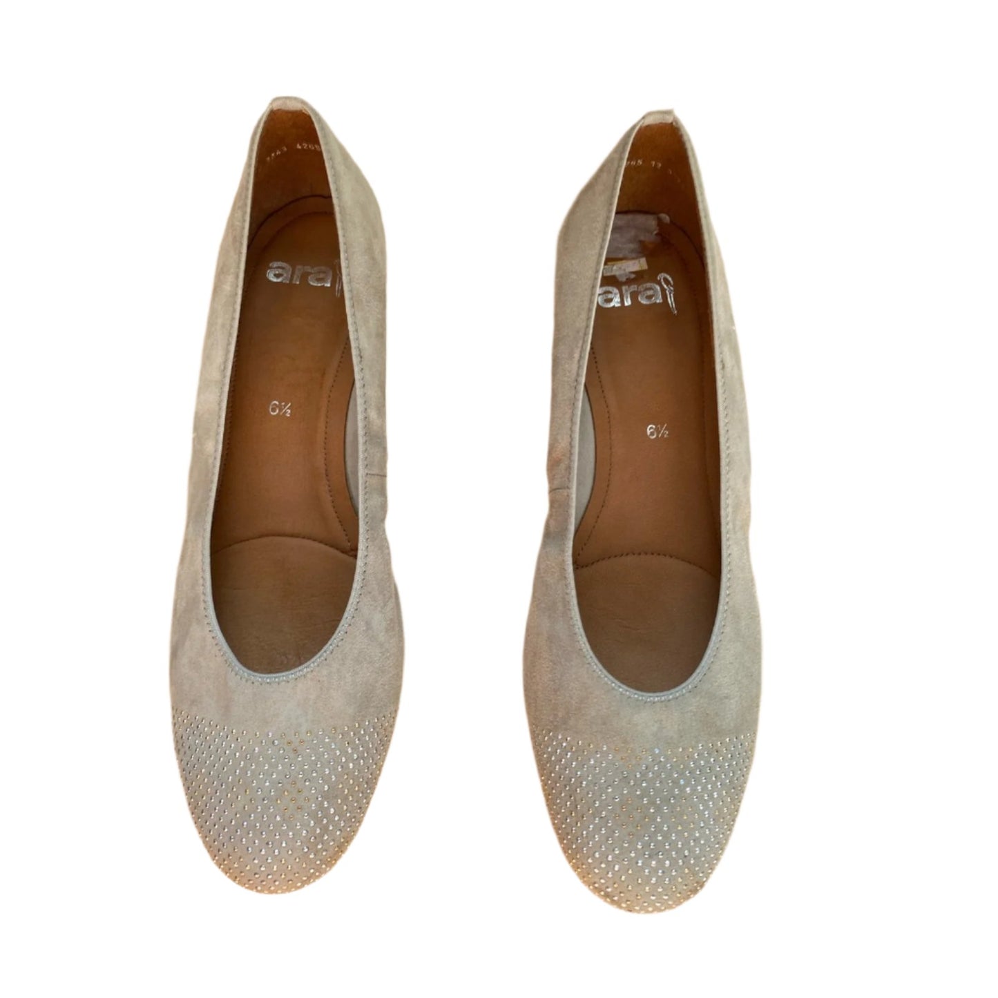 Ara Tan Suede Bella Ballet Flats Size 9