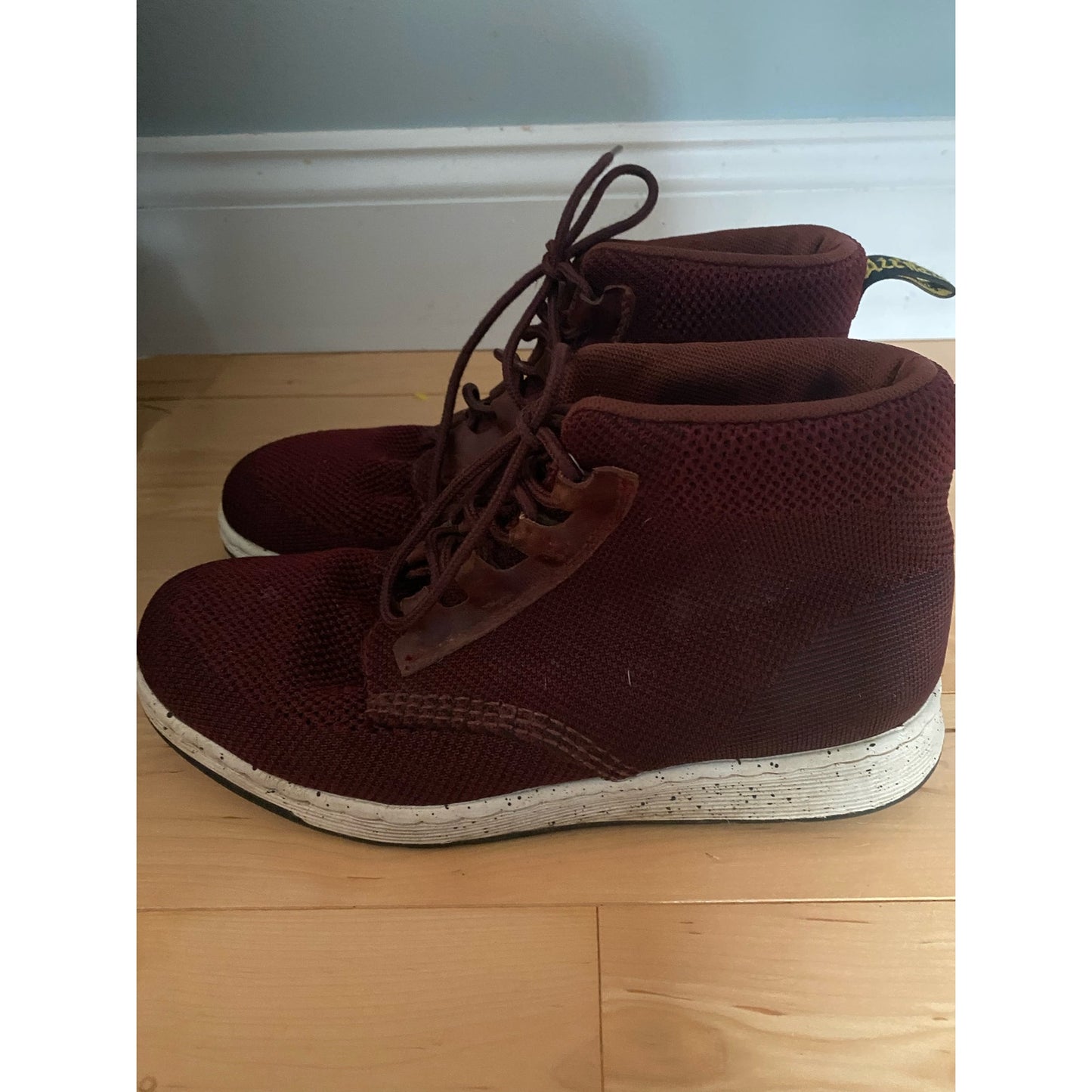 Dr. Martens Telkes Knit Oxblood Sneakers Size 10