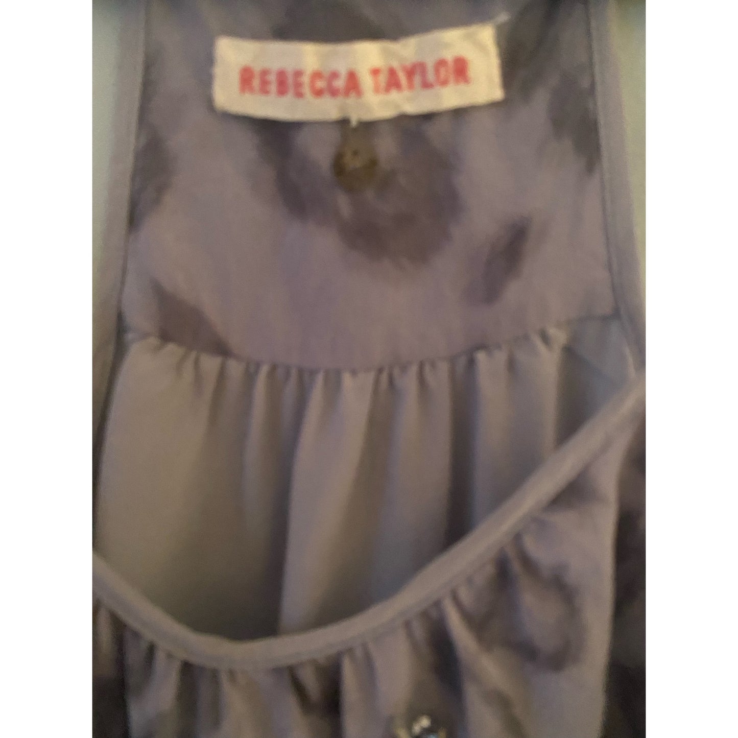 Rebecca Taylor Gray Sequined Silk Tank Size 0