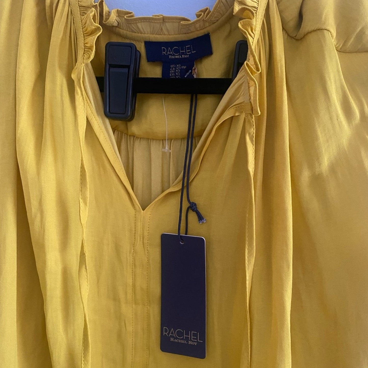 NWT Yellow Rachel Roy Silky Top Size XS