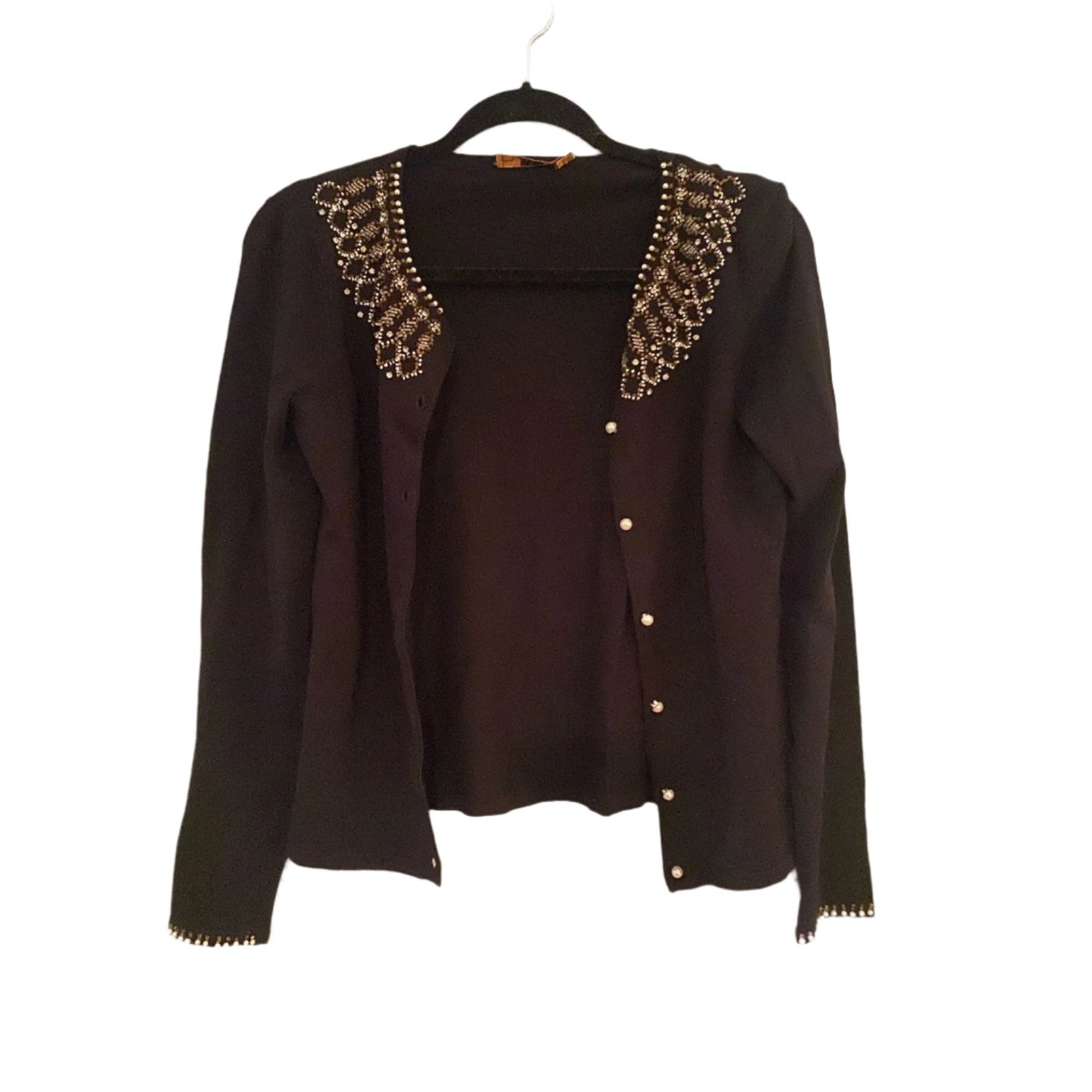 Belldini Black Beaded Cardigan Size  S