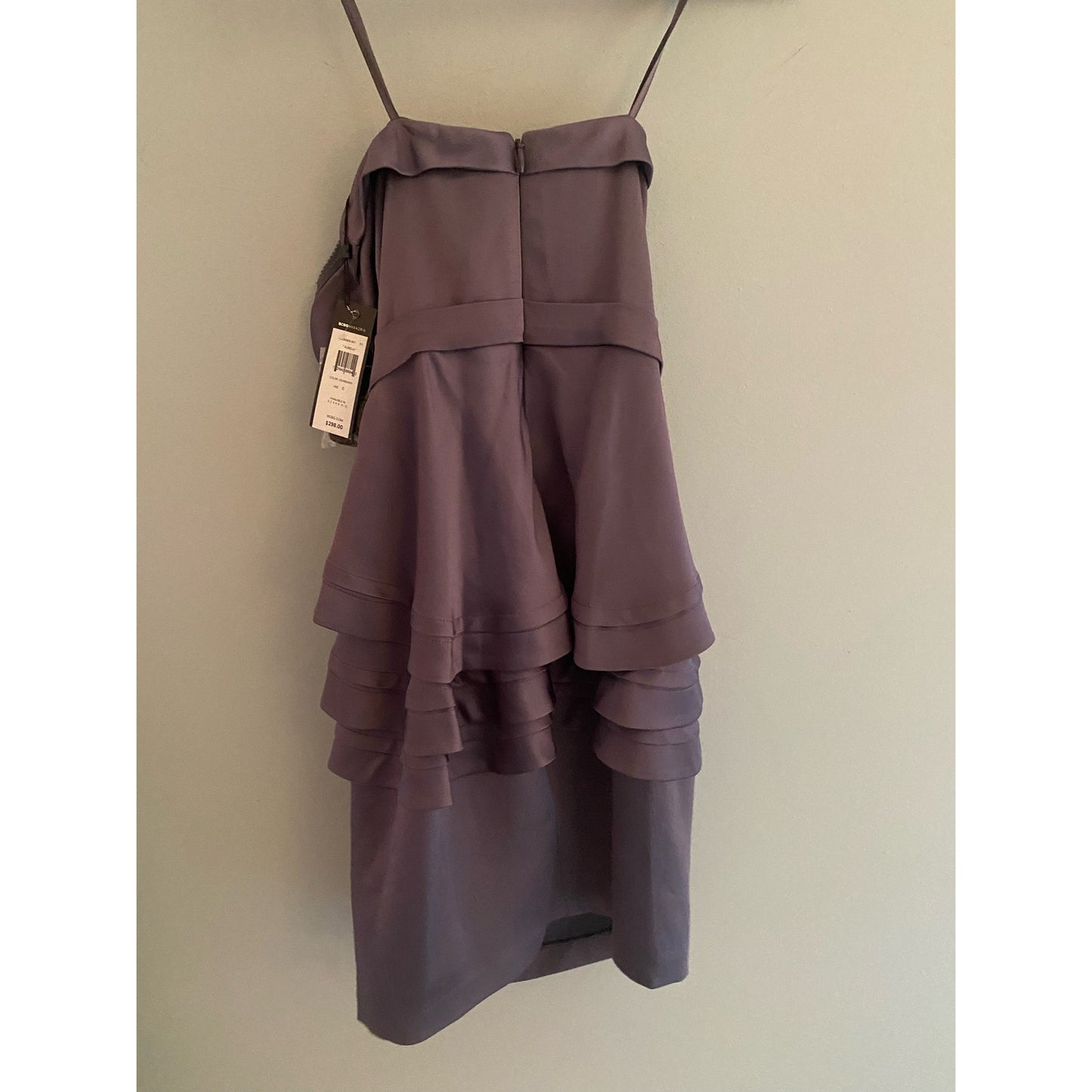 NWT BCBGMAXAZRIA Aurelia Tiered Dress In Dewberry Size 0