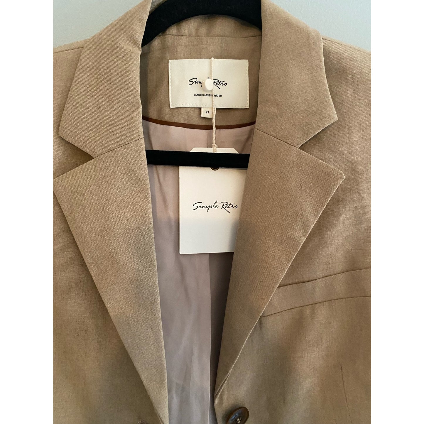 NWT Simply Retro Ashley Khaki Blazer Size XS