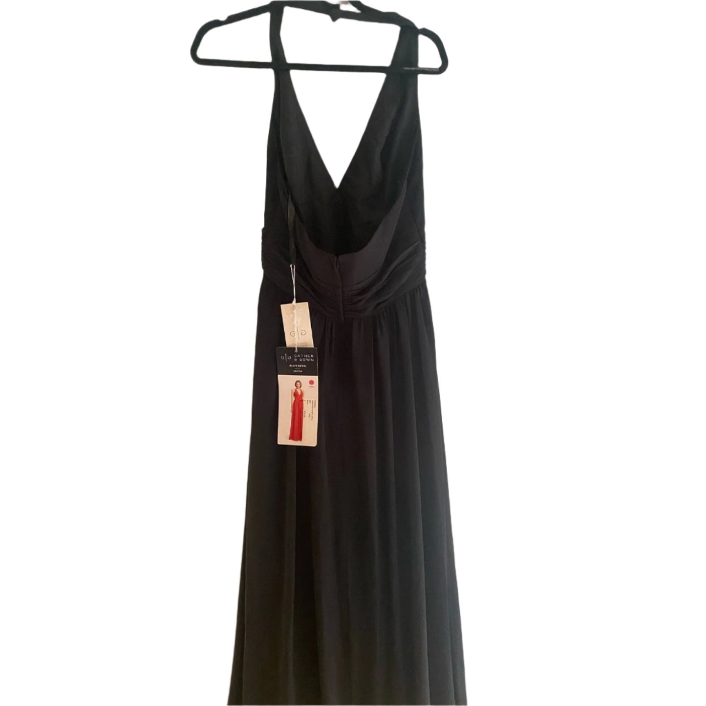 NWT Gather & Gown Black Chiffon Dress Size 8