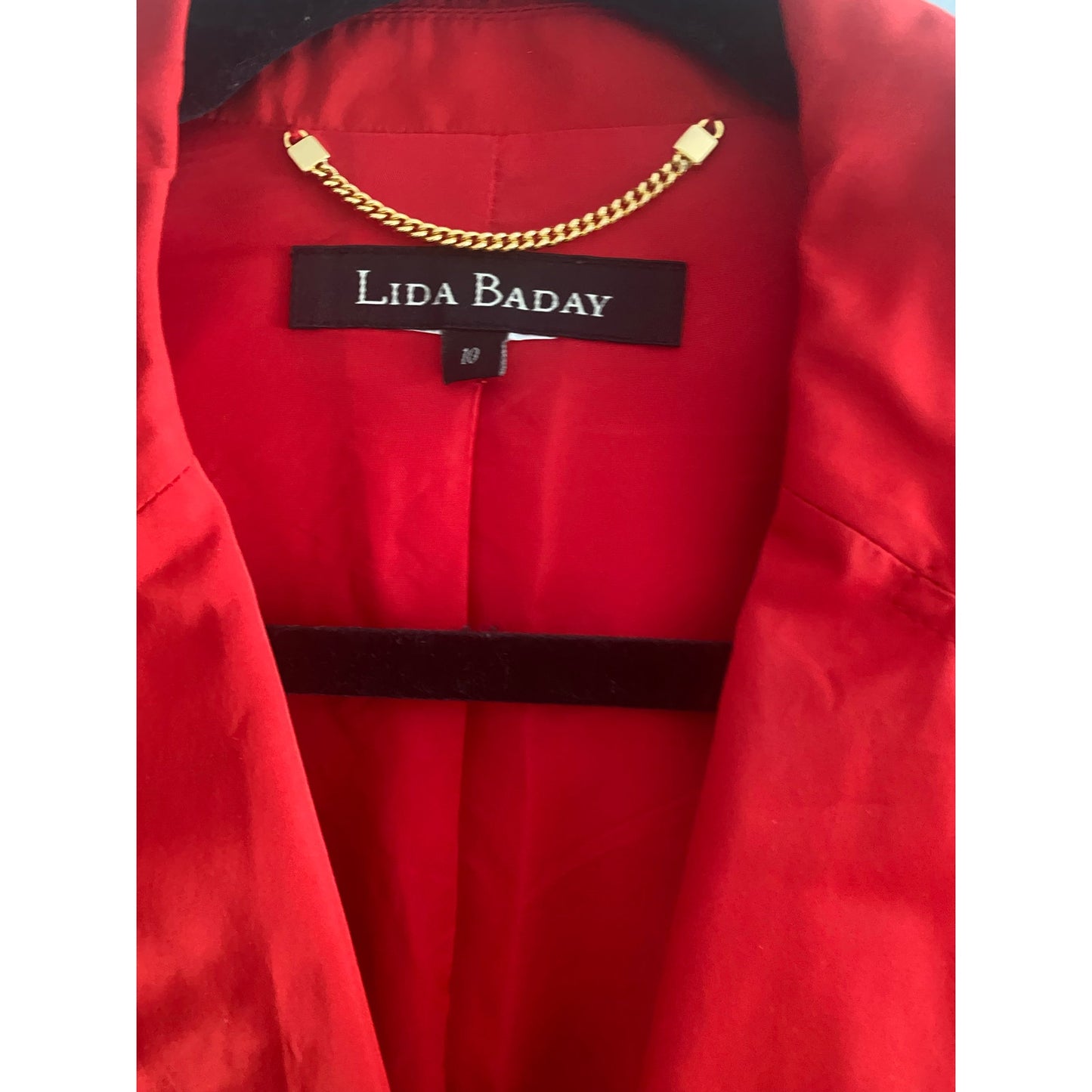 Lida Baday Red Blazer Size 10