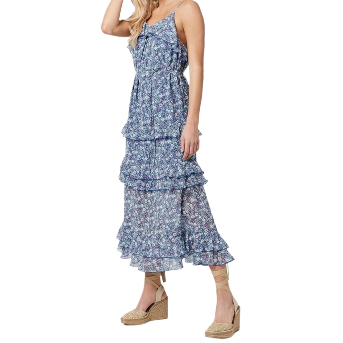 NWT Buffalo David Bitton Floral Tiered Dress Size XS