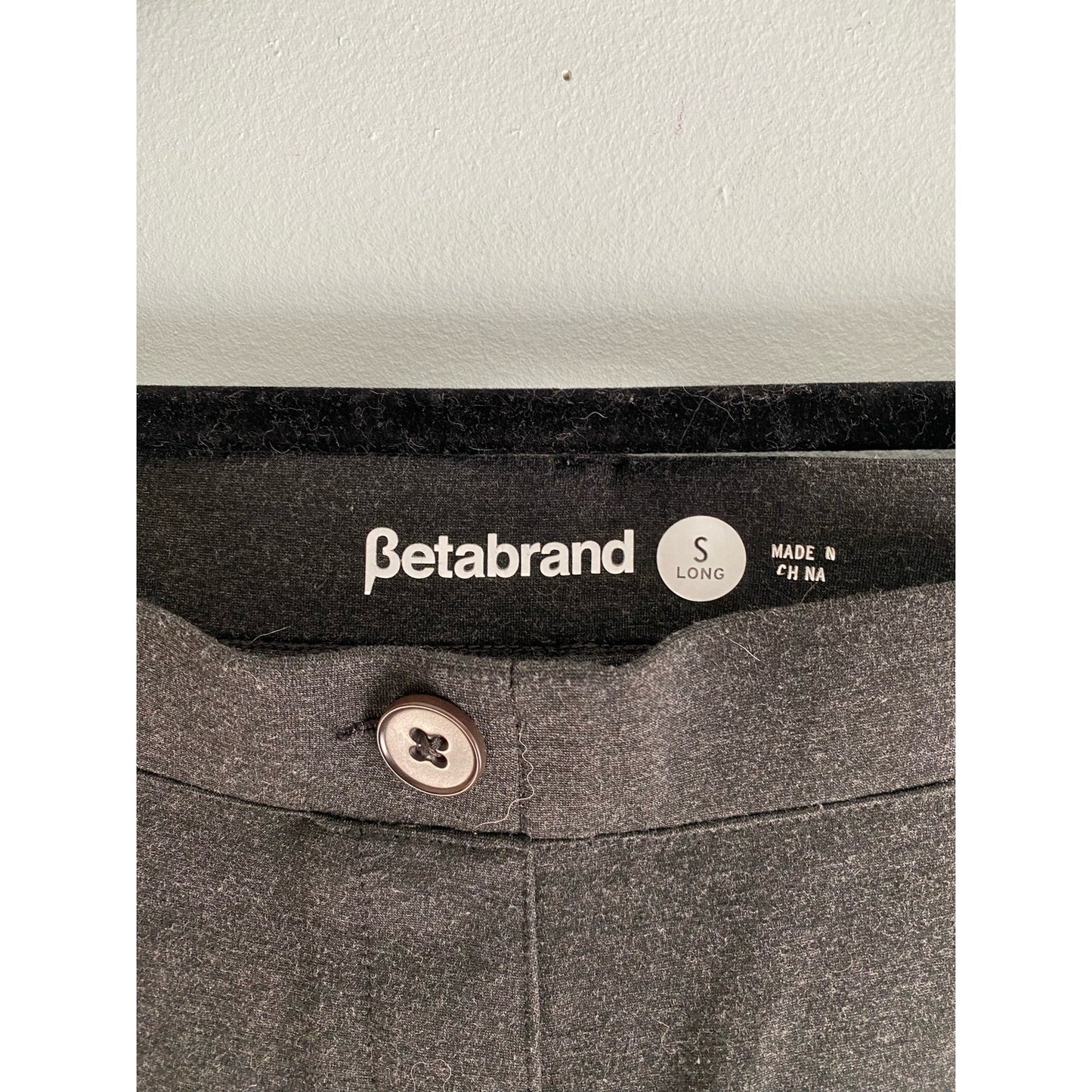 Betabrand Dress Yoga Pant in Charcoal Size S Long