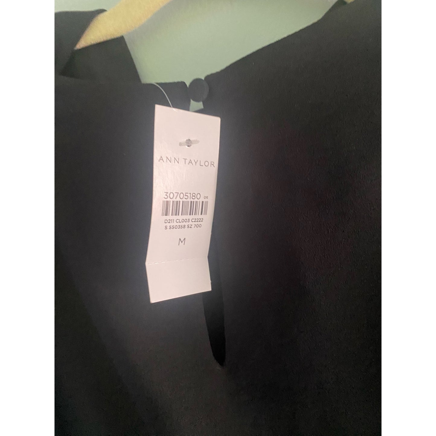 NWT Black Ann Taylor Cowl Neck Blouse Size M