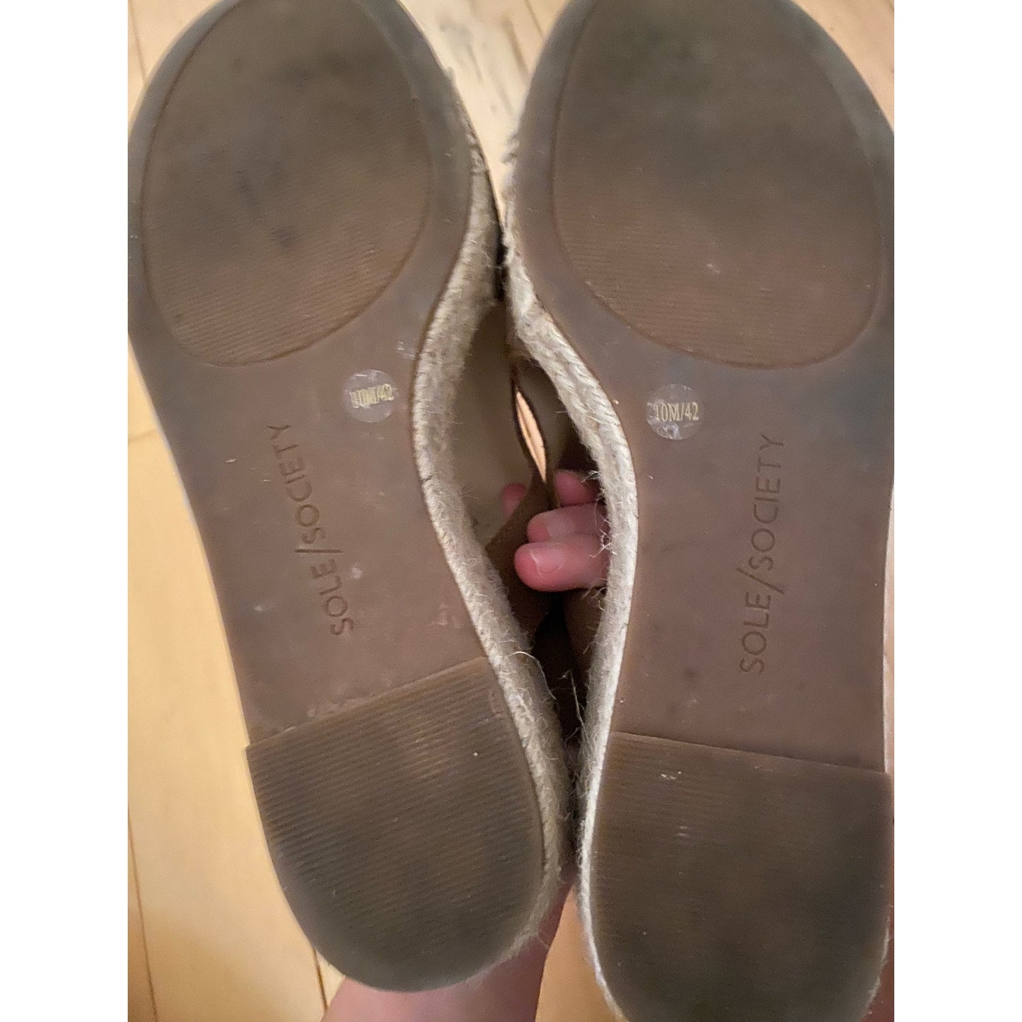 Sole Society Brown Suede Camreigh Espadrille Wedges Size 10