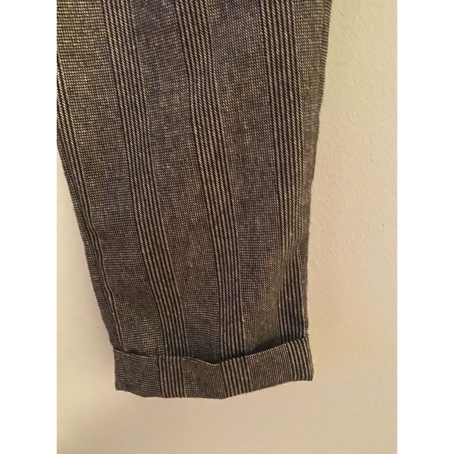 Zara Gray Plaid Wool Blend Pants Size XS