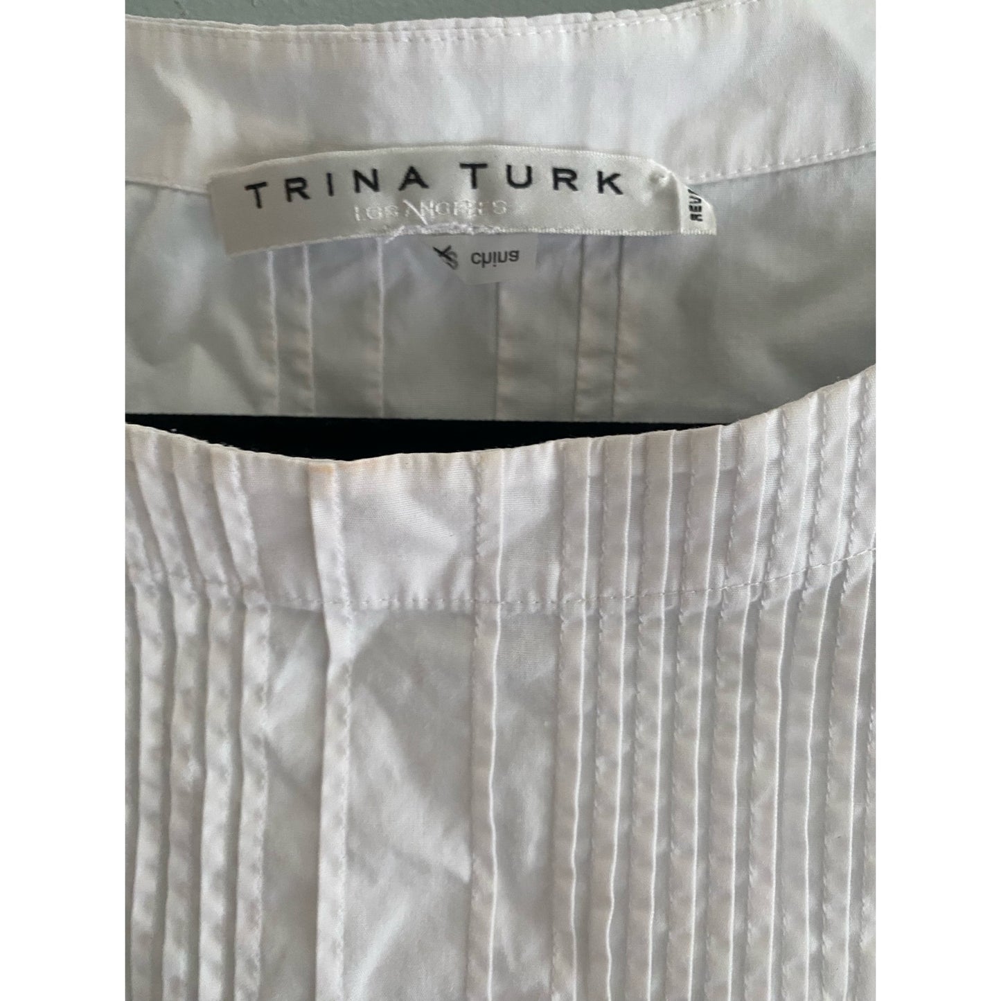 Trina Turk White Cotton Sleeveless Top Size XS