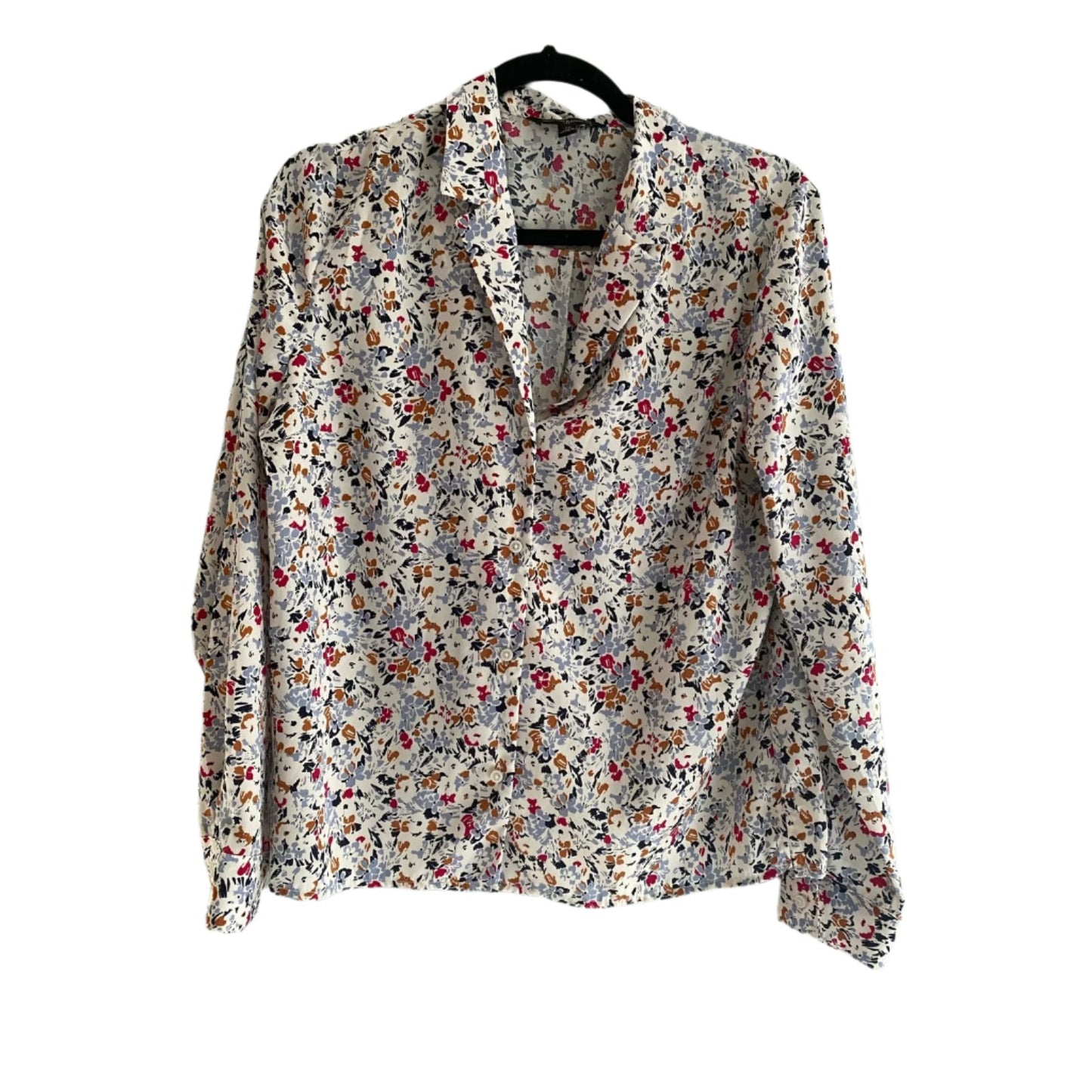 Banana Republic Oversized Floral Silky Blouse Size M