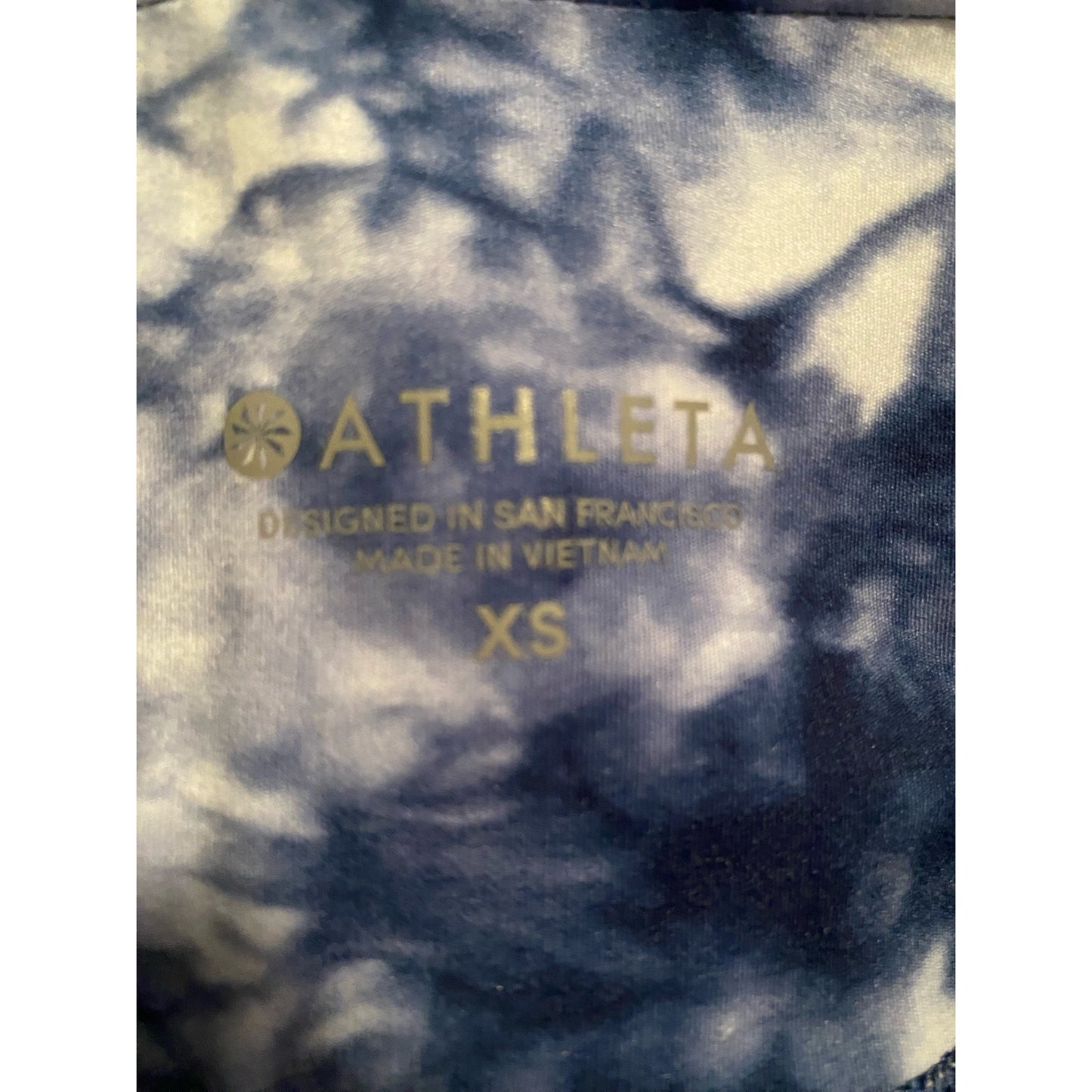 Athleta Blue Tie Dye Leggings Size XS