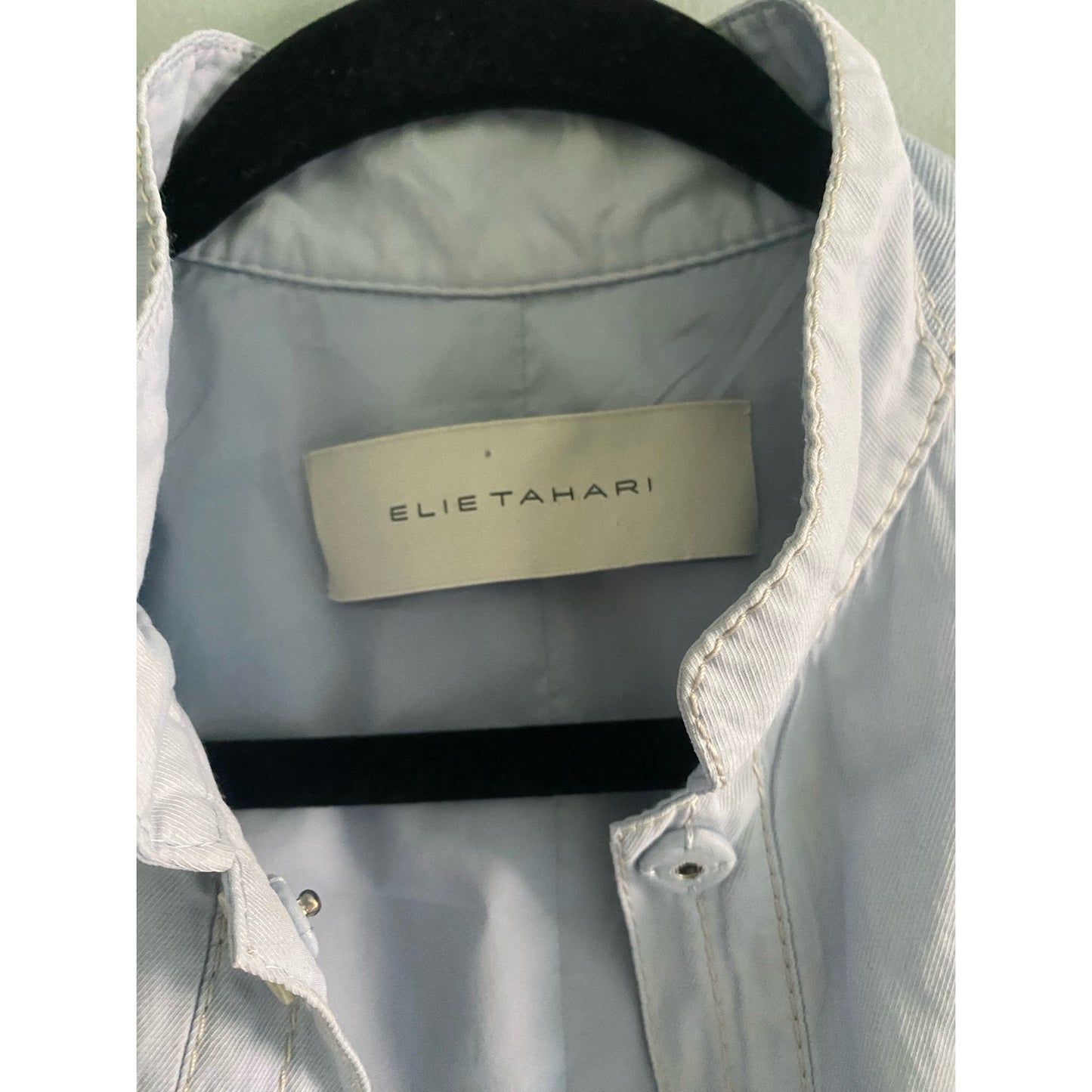 Elie Tahari Light Blue Jacket Size S