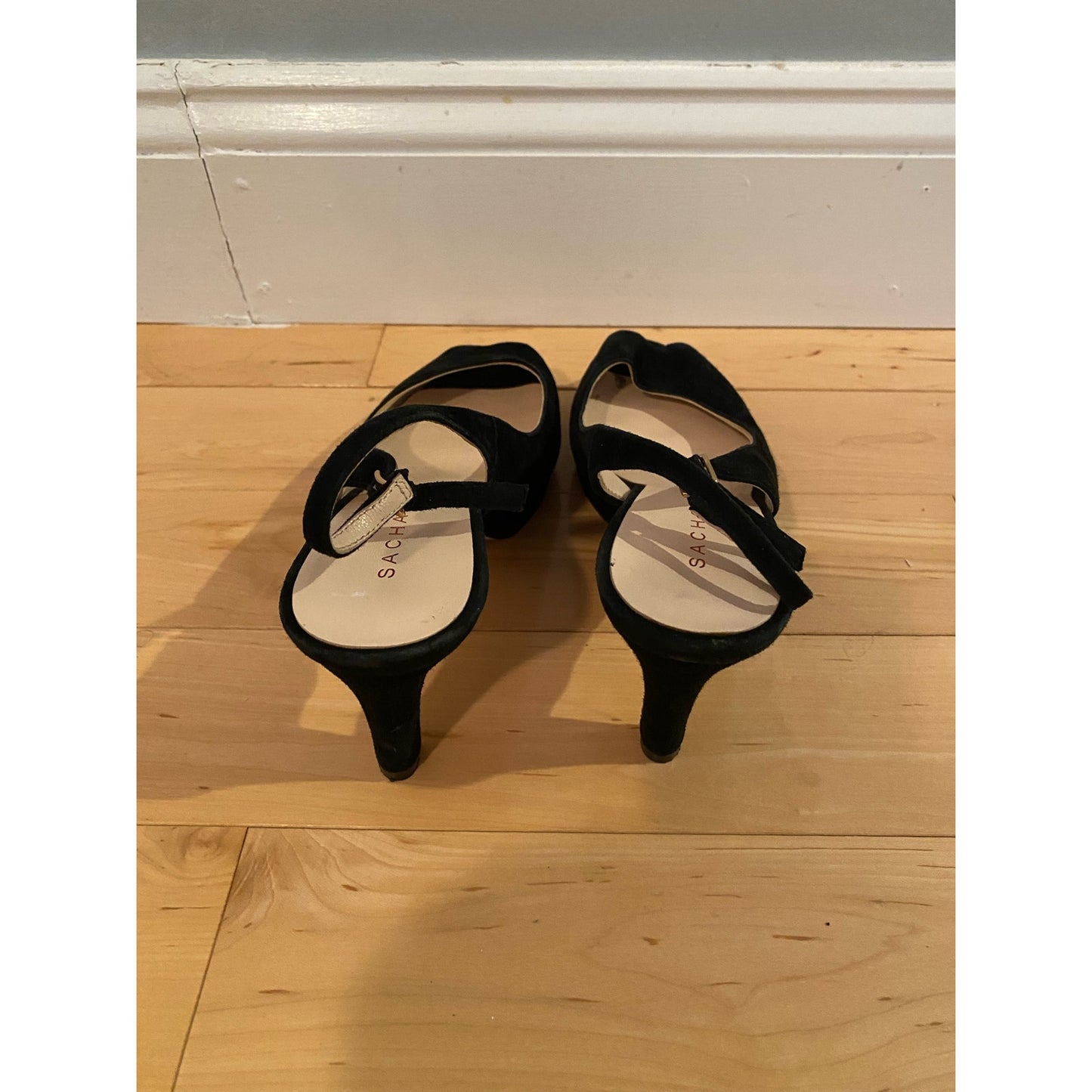 Sacha London Black Suede Heels Size 9