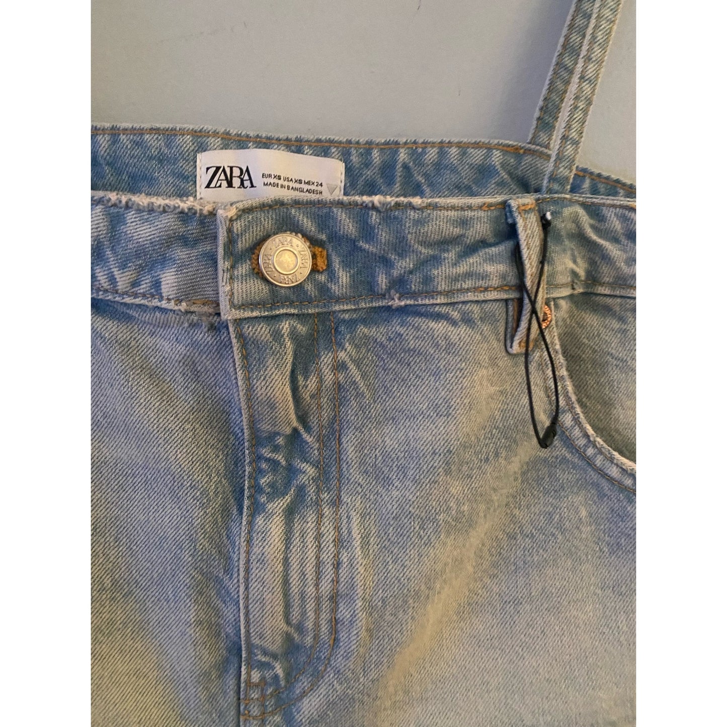 NWOT Zara Denim Cropped Top Size XS