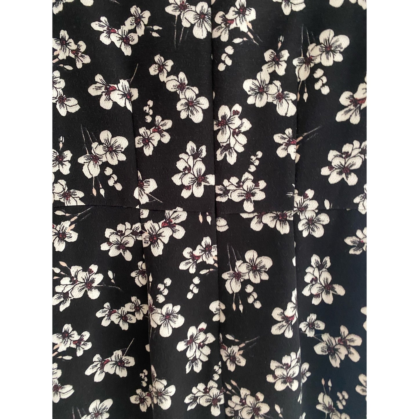 Ann Taylor Loft Black Floral Dress Size 2P