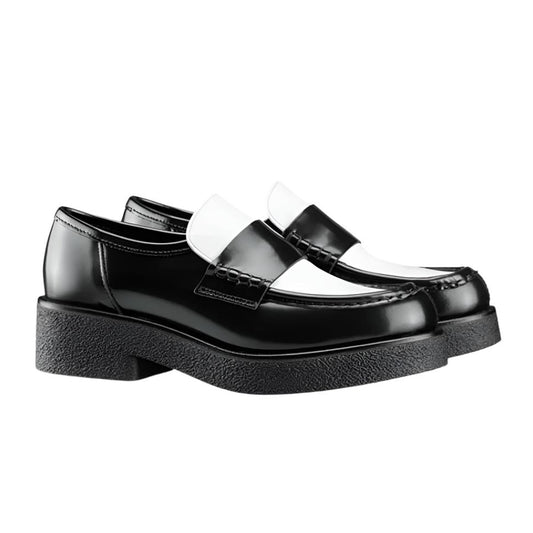 Koio Bari Black and White Loafers Size 36