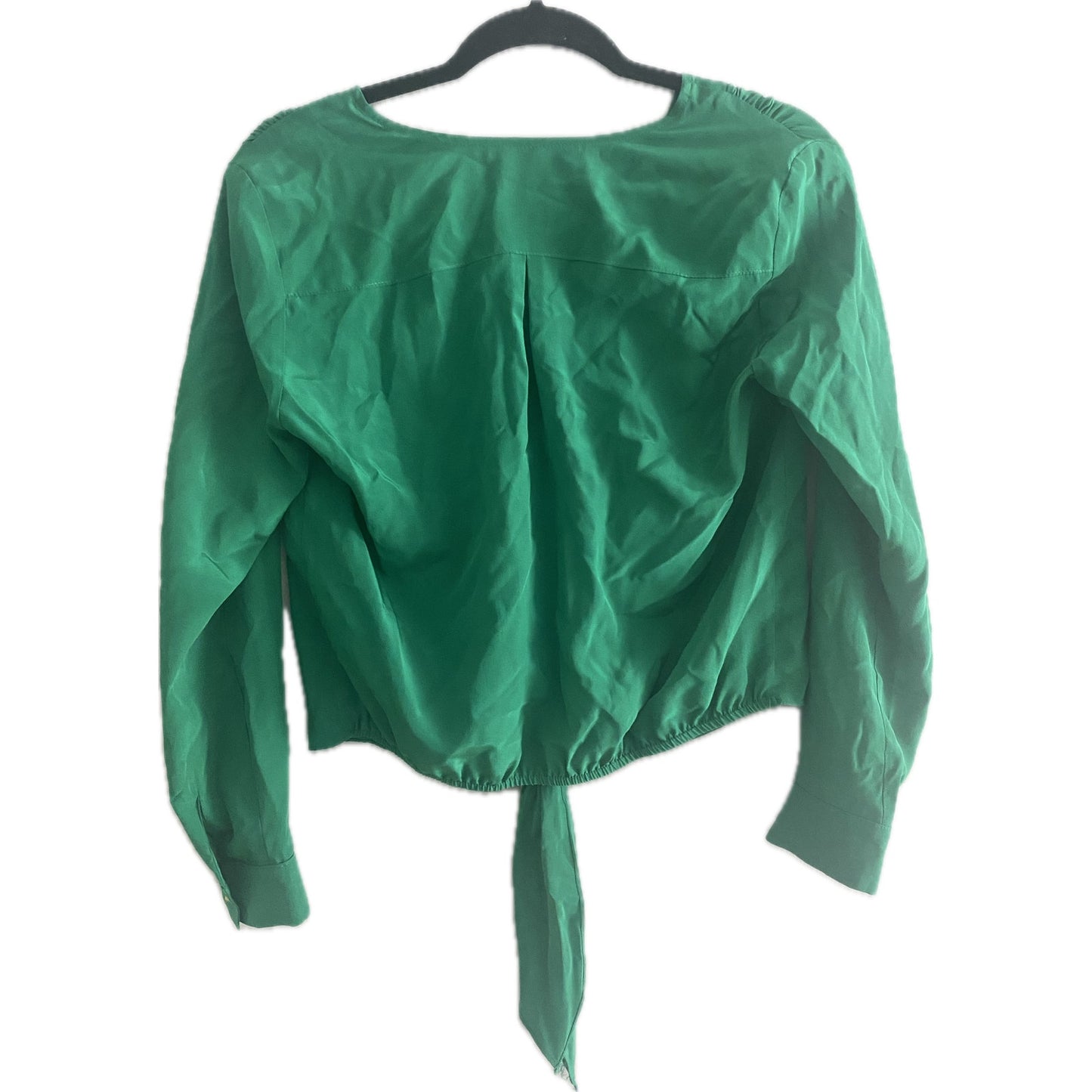 Amanda Uprichard Green Silk Tie Blouse Size S